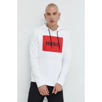 Pánská mikina Bavlněná mikina HUGO 50473168 bílá 00X, vel. XL