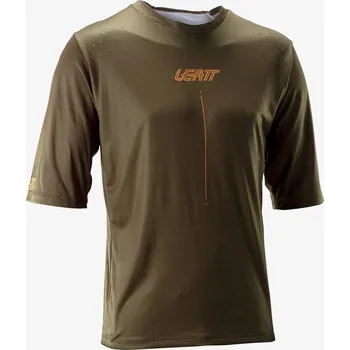 cyklistický dres Cyklistické triko Leatt MTB Gravity 4.0 - loam brown