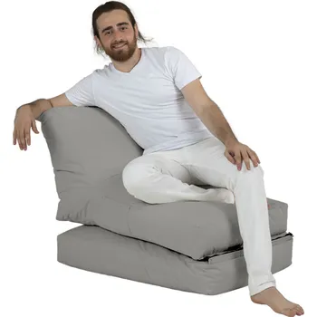 Sedací pytel Zahradní sedací vak Siesta Sofa 55/40 cm/ 180/40 cm šedý