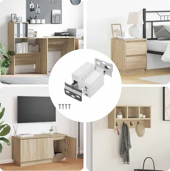 Příborník do zásuvky Závěsný úhelník na skříň 12 pcs Bílá 70 x 48 x 19 mm