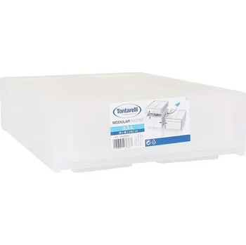 Organizér do auta Úložný box Tontarelli Modulární Plast Bílá (29 x 38 x 10,7 cm) (5,5 l)