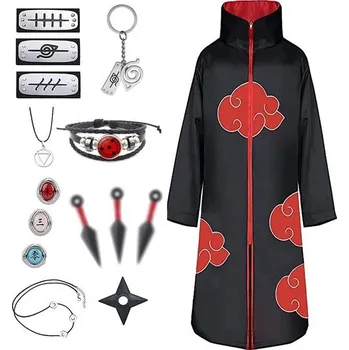 Karnevalový kostým JMOCD Anime Uchiha Itachi Kabát pro děti Dospělí Unisex Cosplay kostým, Cosplay Halloween Vánoční
