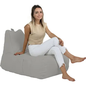 Sedací pytel Zahradní sedací vak COMFORT RED 105x75 cm/ 65x75 cm šedý