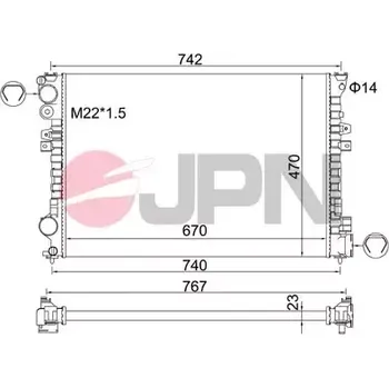 Motor automobilu JPN Chladič vody JPN 60C9011-JPN