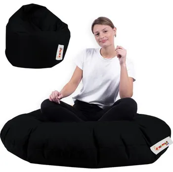 Sedací pytel Zahradní sedací vak Lyzi 100x20 cm/ 65x65 cm černý