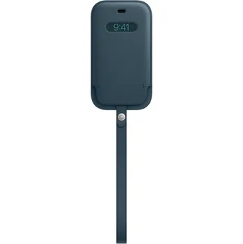 Pouzdro na mobilní telefon Pouzdro na mobil Apple iPhone 12 Pro Max Kožený návlek s MagSafe baltsky modrý