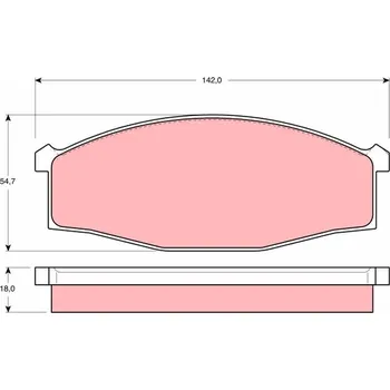 Autodíl Sada brzdových destiček, kotoučová brzda TRW GDB3117