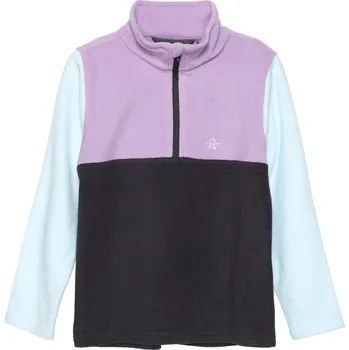 Pánská mikina Dívčí lyžařská flísová mikina COLOR KIDS-Fleece Pulli - Colorblock, violet tulle Růžová 140