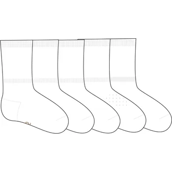 DECATHLON Dětské ponožky 5 párů 19/22 BÍLÁ
