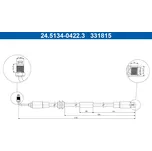 Brzdová hadice ATE 24.5134-0422.3