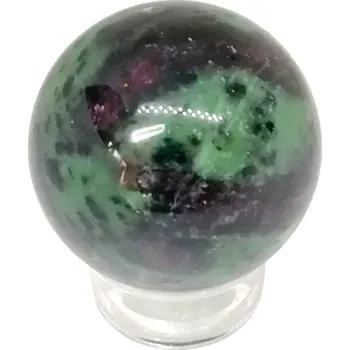 Přírodní kámen Rubín v zoisitu, exkluzivní koule 145g,průměr 4,3 cm