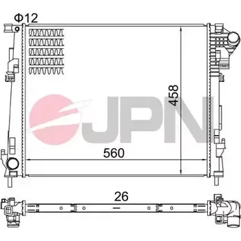 Motor automobilu JPN Chladič vody JPN 60C9039-JPN
