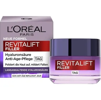 Denní krém L'Oréal Paris Hyaluron, omlazující péče o pleť s mikrofillery, kyselinou hyaluronovou