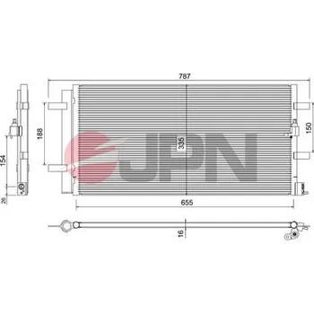 Výparník klimatizace Kondenzátor, klimatizace JPN 60C9080-JPN