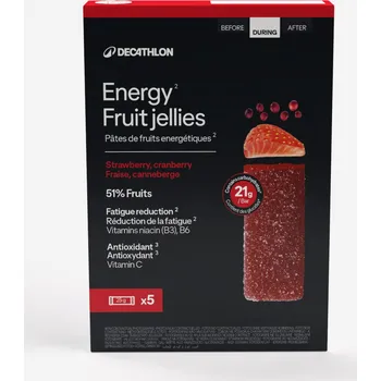 Nástraha DECATHLON Ovocné energetické želé jahoda/brusinka/acerola 25 g 5 ks