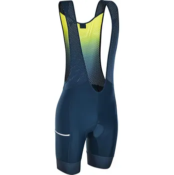 Cyklistické kalhoty TRIBAN Pánské cyklistické kalhoty RC500 se šlemi a s kapsou modré LIMITOVANÁ KOLEKCE L MODRÁ|ZELENÁ