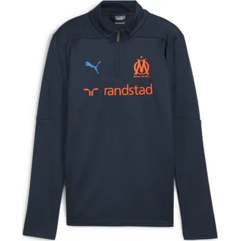 Pánský svetr PUMA Olympique de Marseille Quarter-Zip Training Top Youth PUMA 9 LET MODRÁ|ORANŽOVÁ|ŽLUTÁ
