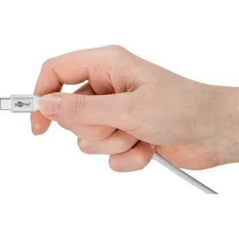 Mobilní telefon textilní kabel goobay Supersoft USB 2.0, zástrčka USB-C > zástrčka USB-C