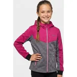 ZATEPLENÁ SOFTSHELLOVÁ BUNDA BF Barva: Šedá/tmavěrůžová, Velikost: 152/158