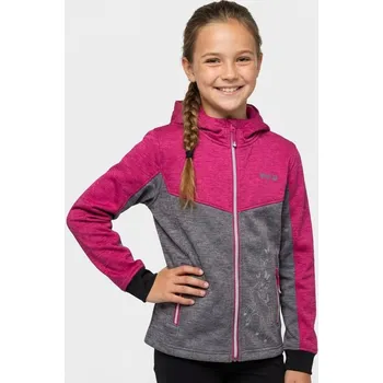 Dívčí oblečení ZATEPLENÁ SOFTSHELLOVÁ BUNDA BF Barva: Šedá/tmavěrůžová, Velikost: 152/158