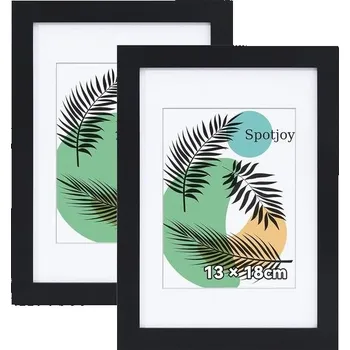 Rám na obraz Obrazové rámy Spotjoy 13 x 18 cm, sada 2 kusů, rám z MDF, dřevěný rám s akrylovým sklem,