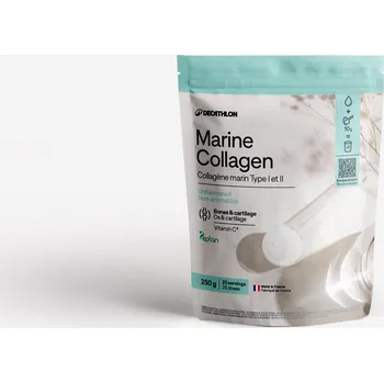 Kloubní výživa DECATHLON Mořský kolagen v prášku typ 1 Peptan® a typ 2 Cartidyss® 250 g