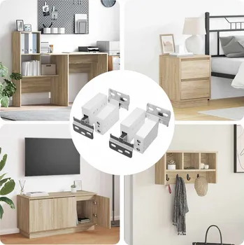 Příborník do zásuvky Závěsný úhelník na skříň 2 pcs Bílá 70 x 48 x 19 mm