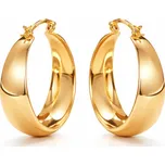 Zlacené kruhové náušnice z chirurgické oceli 18kt