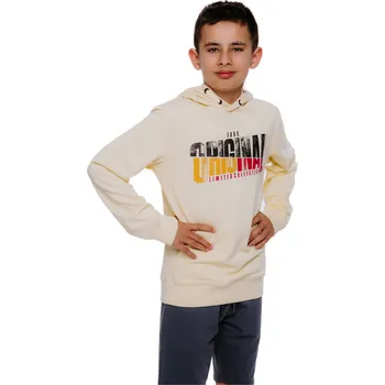 Pánská mikina Chlapecká mikina s kapucí AUTHORITY-H-LIMORI B flam Béžová 140/146