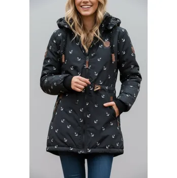 Dámská parka Dámská zimní parka s kožíškem VINTE černá Již pouze vel. XXXL