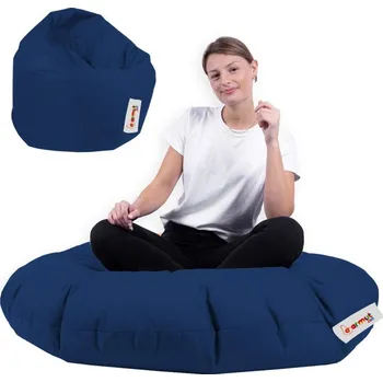 Sedací pytel Zahradní sedací vak Lyzi 100x20 cm/ 65x65 cm tmavě modrý