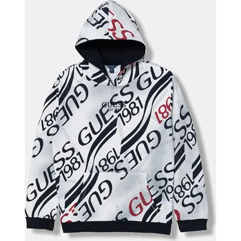 Chlapecká mikina Dětská bavlněná mikina Guess L6RQ00.KA6R4.PPY2 bílá 00X, vel. 136-146