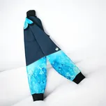 Dětské softshell kalhoty s flísem 110 116 Velikost: 110/116 zmrzlé květy modrá Dětské kalhoty