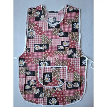 Kuchyňská zástěra Zástěra klokanka vel: cca 48 - 50 červená kopretina