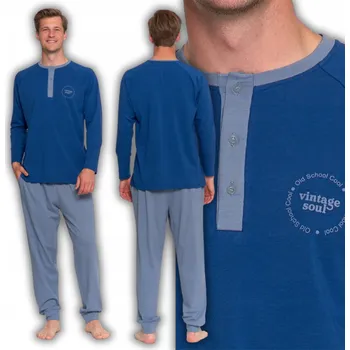 Pánské pyžamo Moraj pánské pyžamo s potiskem, dlouhý rukáv, velikost 3XL