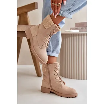 Dámská zimní obuv Šněrovací vyšší model 199082 Step in style béžový 40
