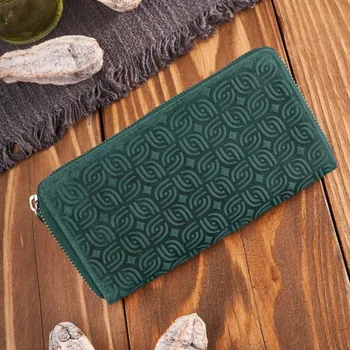 Peněženka Paolo Peruzzi peněženka z pravé kůže zelená - dámská