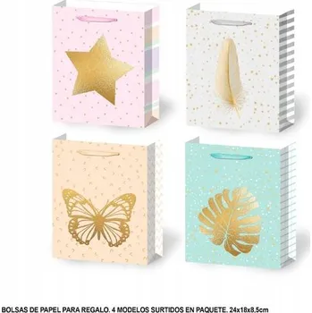 Dárková taška Ouda Party - Malá zlatá dárková taška 24x18 cm