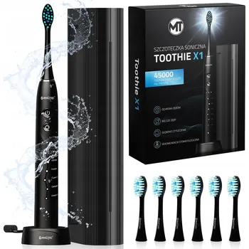 Elektrický zubní kartáček Sonický kartáček Maltec akumulátorový voděodolný + 6 náhradních hlavic