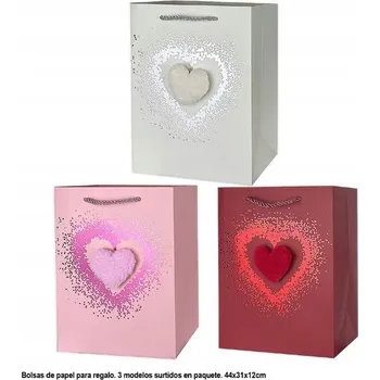 Dárková taška Velká dárková taška 3D srdce