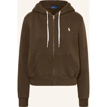 Dámská mikina Polo Ralph Lauren Dámská Mikinová Bunda, tmavě hnědá, 40