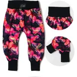 Esito Dětské tepláky s vysokým pasem Duhová srdce černá Vel. 98