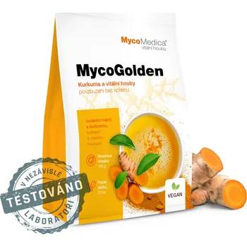 Iontový nápoj ❤️ MycoMedica MycoGolden | KURKUMA + ASWHAGANDHA + REISHI + PEPŘ + PROBIOTIKA | AKCE: ✅ od 5 ks - 7 % až - 9 % SLEVA ❤️ 1 sáček po 8 g ❤️ MycoMedica® - KVALITNÍ Přírodní doplňky stravy, sirupy, tinktury, potraviny, veterinární přípravky, kosmetika MycoM