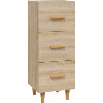 Komoda Komoda dub sonoma 34,5 x 34 x 90 cm se 3 zásuvkami na dřevěných nožičkách