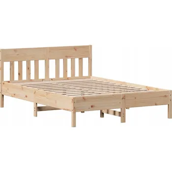 Postel Dřevěná postel z borovice 195,5x140,5x81 cm, neošetřená, bez matrace