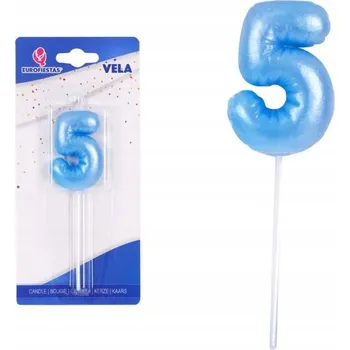 Svíčka Ouda Party - Svíčka ve tvaru balónku z hliníku - modrá