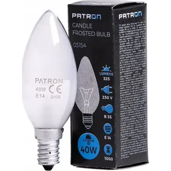 Žárovka Patron Tradiční žárovka Incandescent Bulb E14 40