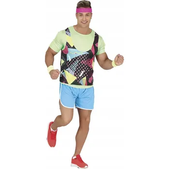 Karnevalový kostým Fitness Kostým z 80. let, maškarní kostým vel M
