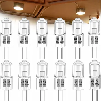 Žárovka HALOGENOVÁ ŽÁROVKA HALOGEN G4 20W 12V ŽÁROVKA 12 ks