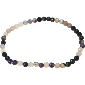 Náramek Fialový achát fazetovaný náramek 4-5 mm
